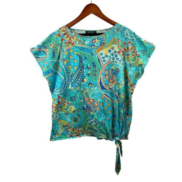 Ralph Lauren Tops - Women's Ralph Lauren Colorful Pattern Shirt, 100% Cotton - Size 1X